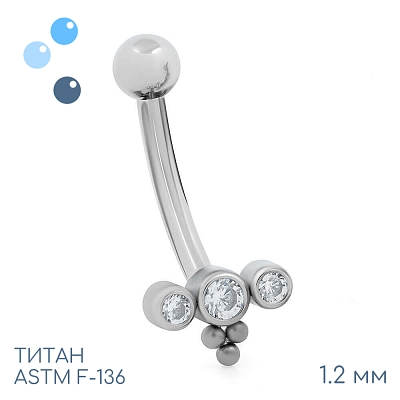 Микробанан для пирсинга Pixie 1.2 мм (16 G)